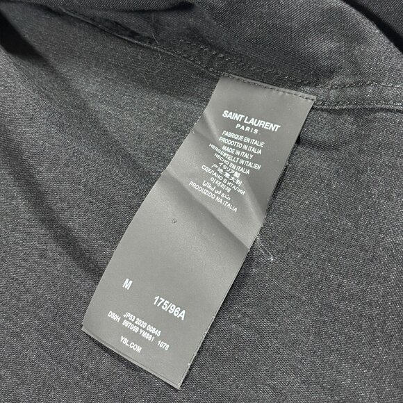 Saint Laurent Western Shirt Black Rinse Denim Size M - Picture 8 of 9